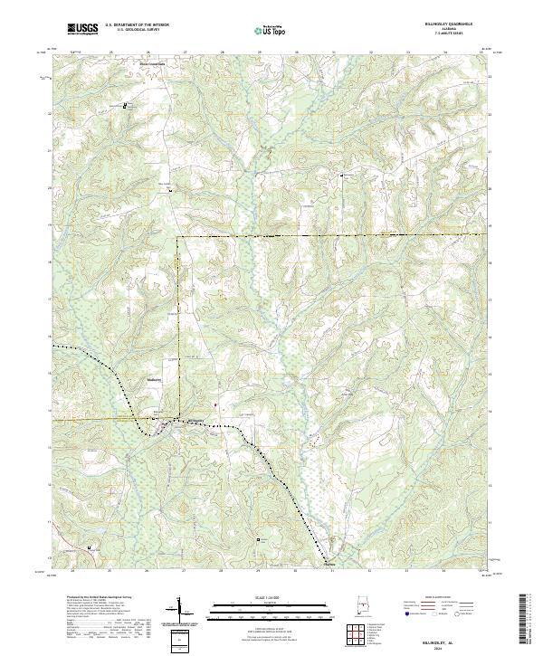 Billingsley, AL — USGS 7.5-minute topo (2024)