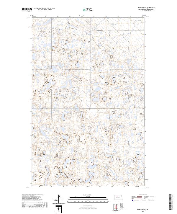 Rice Lake NW, ND — USGS 7.5-minute topo (2024)