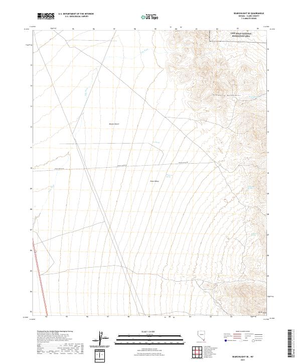 Searchlight SE, NV — USGS 7.5-minute topo (2021)