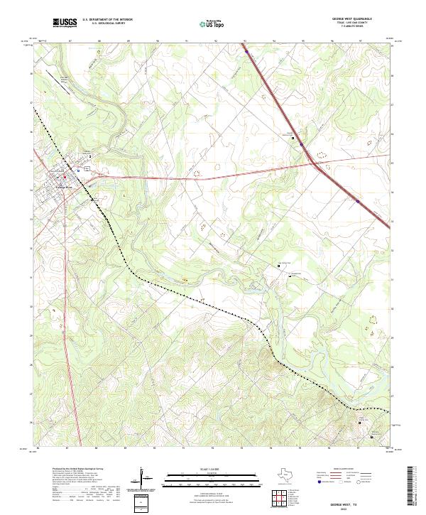 George West, TX — USGS 7.5-minute topo (2022)