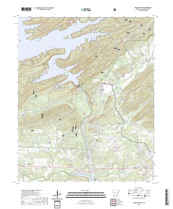 Mountain Pine, AR — USGS 7.5-minute topo (2024)