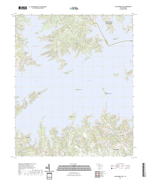 Lake Murray East, SC — USGS 7.5-minute topo (2024)