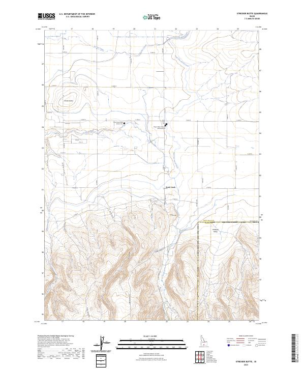 Stricker Butte, ID — USGS 7.5-minute topo (2023)