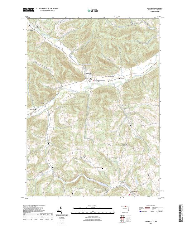 Knoxville, PA-NY — USGS 7.5-minute topo (2023)