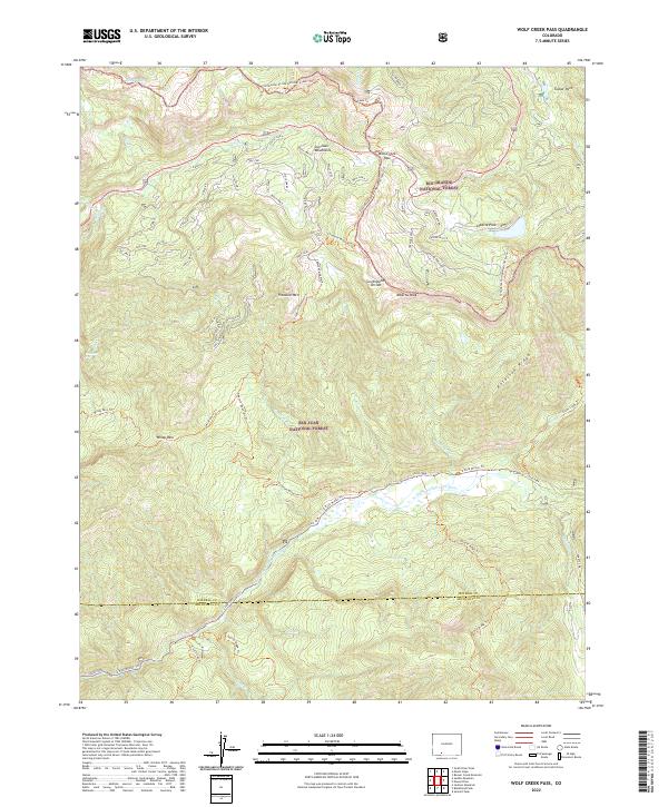 Wolf Creek Pass, CO — USGS 7.5-minute topo (2022)