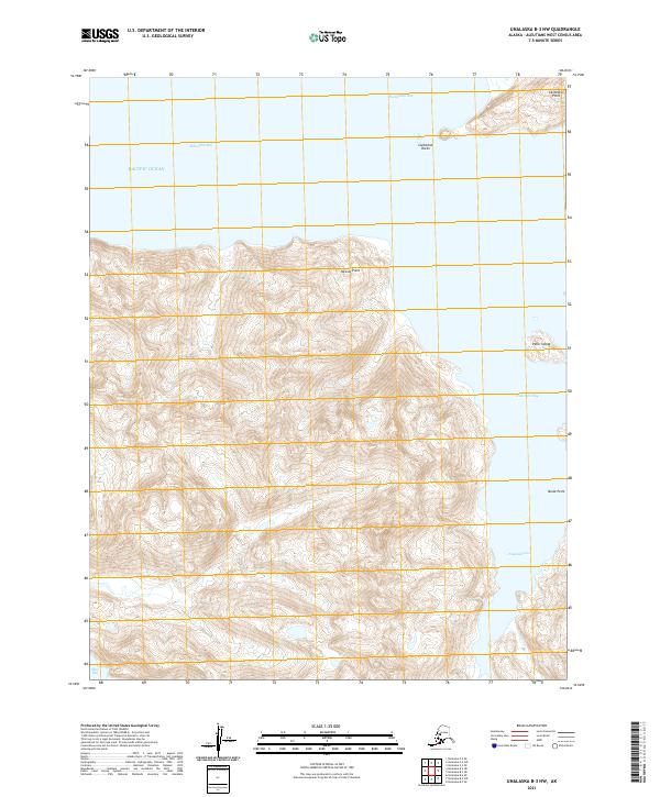 Unalaska B-3 NW, AK — USGS 7.5-minute topo (2021)