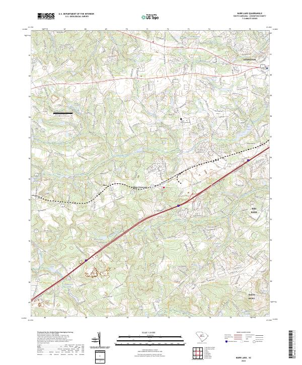Barr Lake, SC — USGS 7.5-minute topo (2024)
