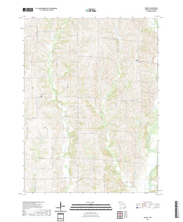 Shelby, MO — USGS 7.5-minute topo (2021)