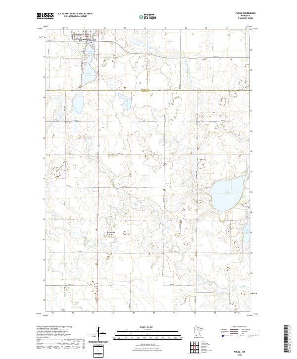 Fulda, MN — USGS 7.5-minute topo (2022)