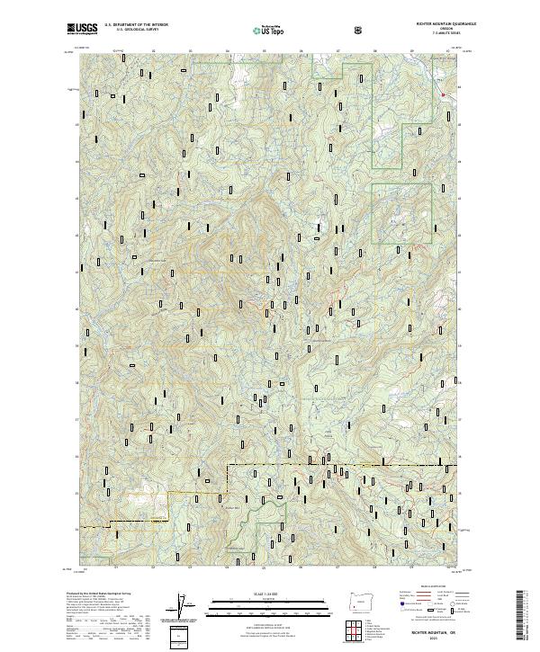 Richter Mountain, OR — USGS 7.5-minute topo (2023)