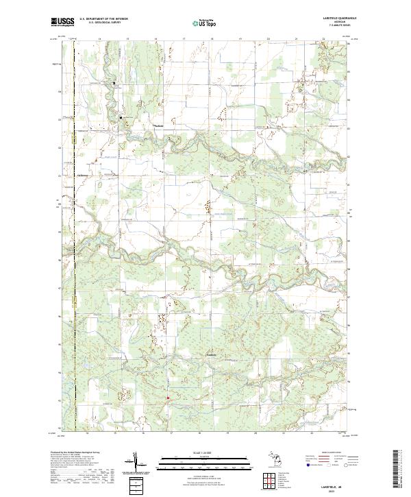 Lakefield, MI — USGS 7.5-minute topo (2023)