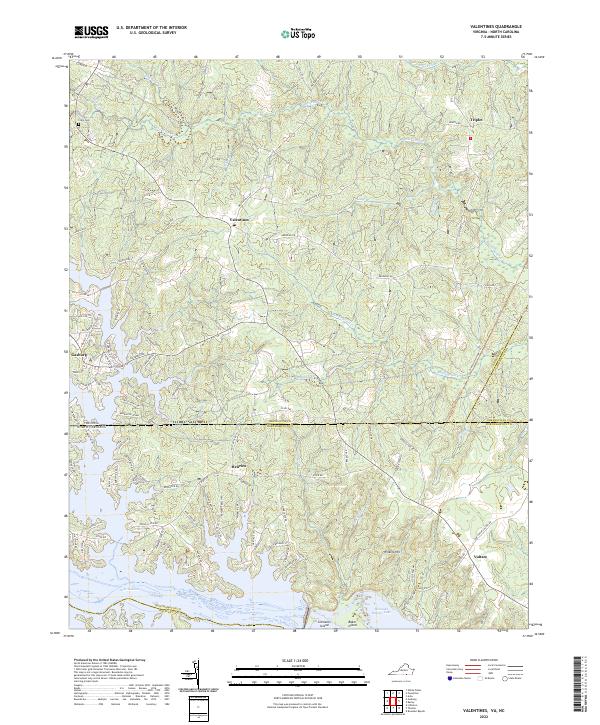 Valentines, VA-NC — USGS 7.5-minute topo (2022)