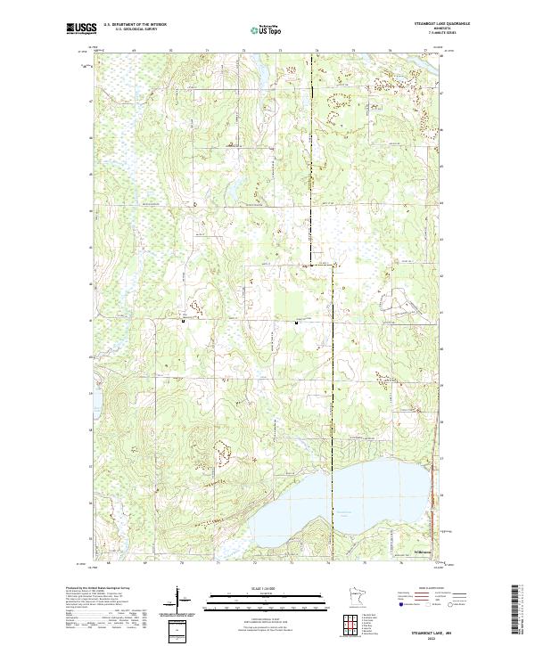 Steamboat Lake, MN — USGS 7.5-minute topo (2022)