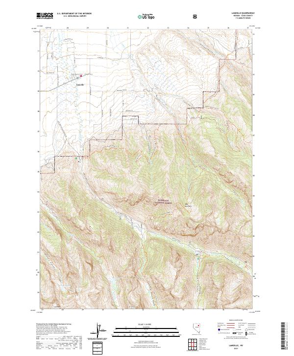 Lamoille, NV — USGS 7.5-minute topo (2021)