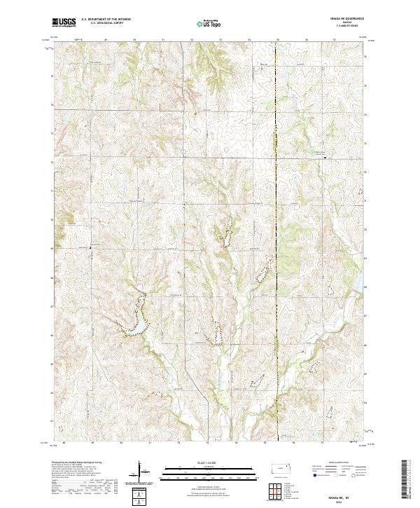 Onaga NE, KS — USGS 7.5-minute topo (2022)