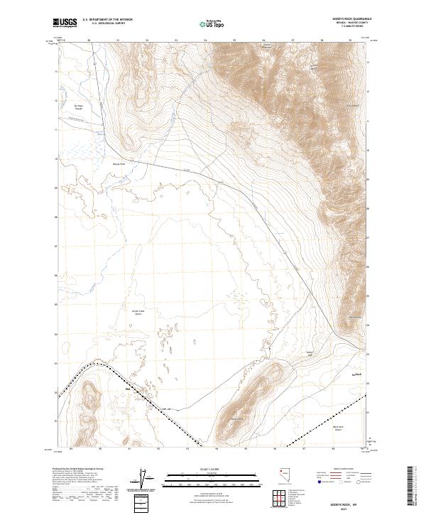 Godeys Rock, NV — USGS 7.5-minute topo (2023)