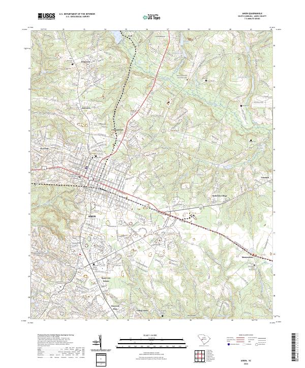 Aiken, SC — USGS 7.5-minute topo (2024)