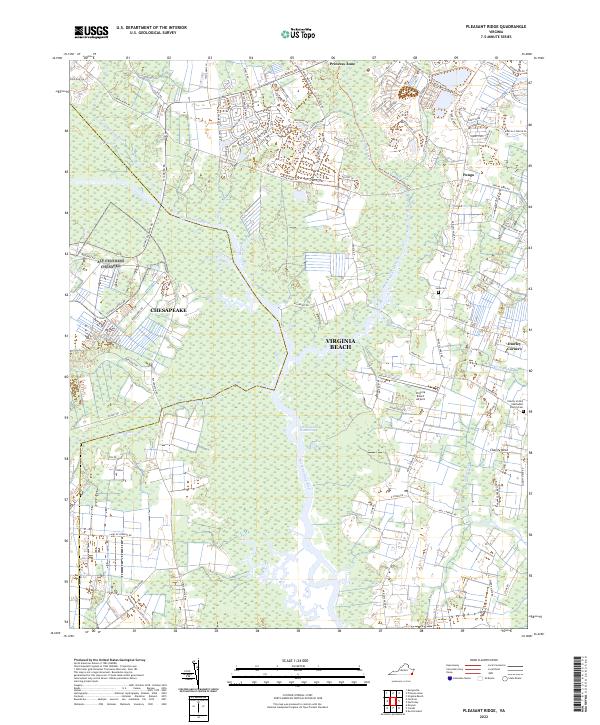 Pleasant Ridge, VA — USGS 7.5-minute topo (2022)