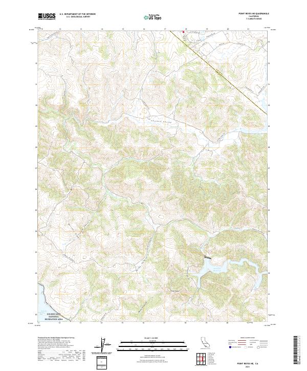 Point Reyes NE, CA — USGS 7.5-minute topo (2021)