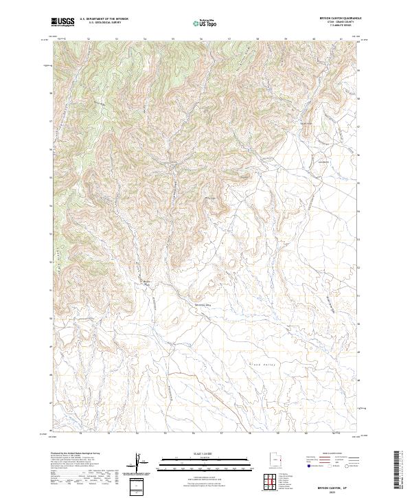 Bryson Canyon, UT — USGS 7.5-minute topo (2023)