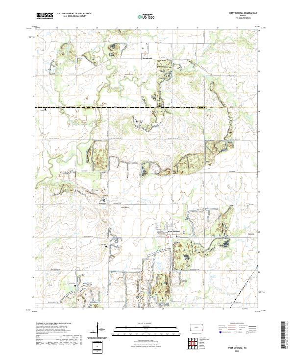 West Mineral, KS — USGS 7.5-minute topo (2022)