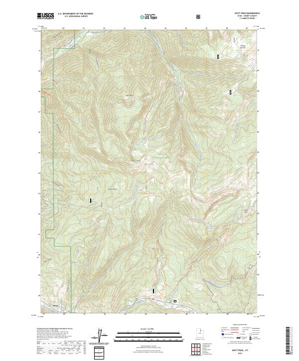 Hoyt Peak, UT — USGS 7.5-minute topo (2023)