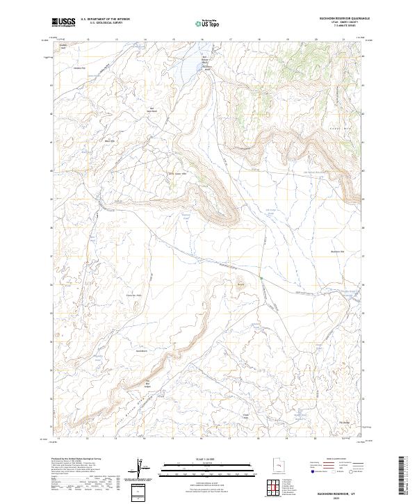 Buckhorn Reservoir, UT — USGS 7.5-minute topo (2023)