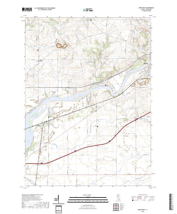 Dixon West, IL — USGS 7.5-minute topo (2024)