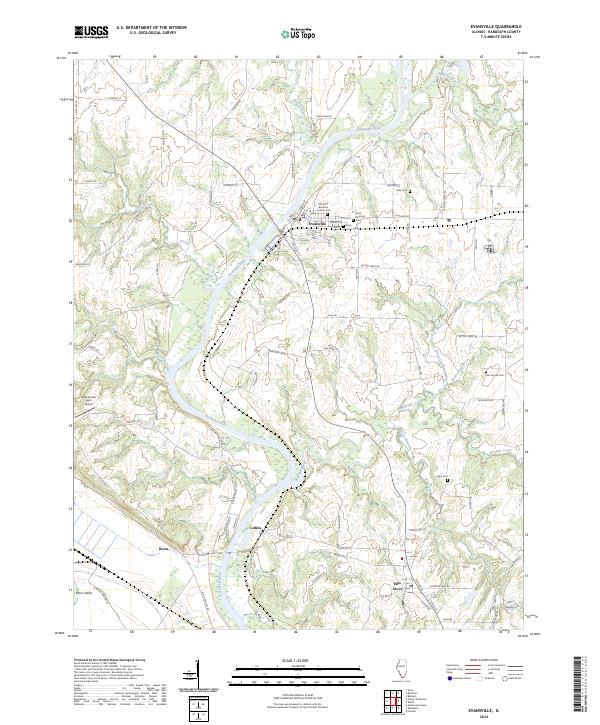 Evansville, IL — USGS 7.5-minute topo (2024)