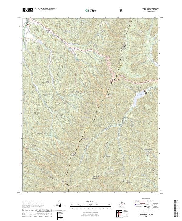 Brandywine, WV-VA — USGS 7.5-minute topo (2023)