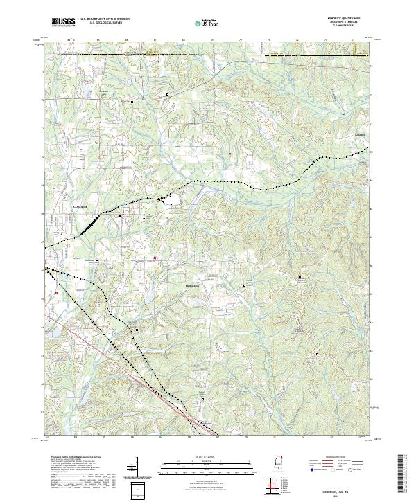 Kendrick, MS-TN — USGS 7.5-minute topo (2024)
