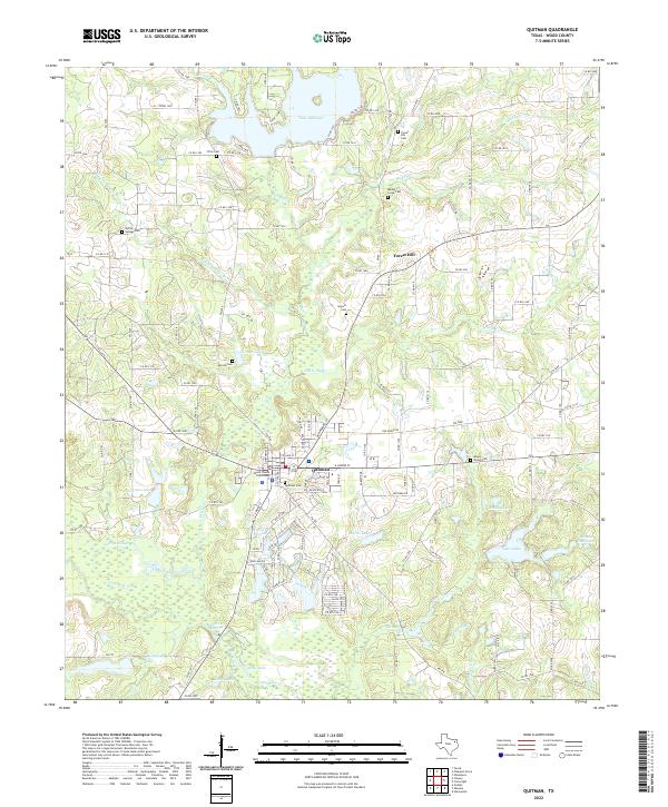 Quitman, TX — USGS 7.5-minute topo (2022)