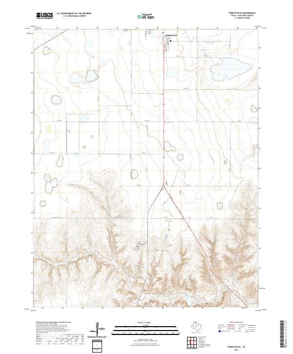 Perryton SE, TX — USGS 7.5-minute topo (2022)