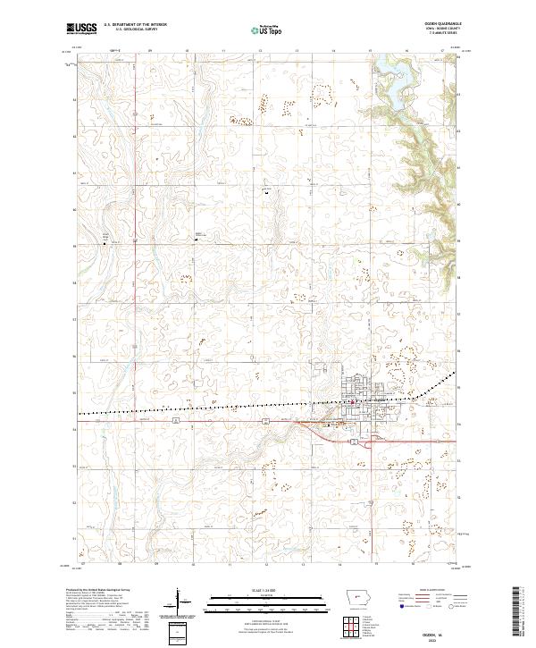 Ogden, IA — USGS 7.5-minute topo (2022)