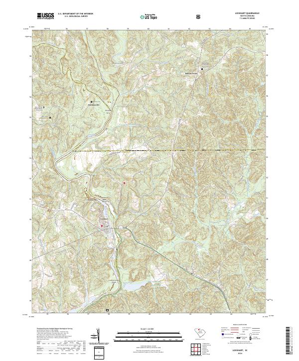 Lockhart, SC — USGS 7.5-minute topo (2024)