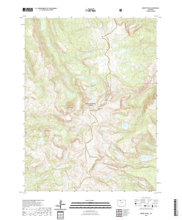 Mount Ethel, CO — USGS 7.5-minute topo (2022)