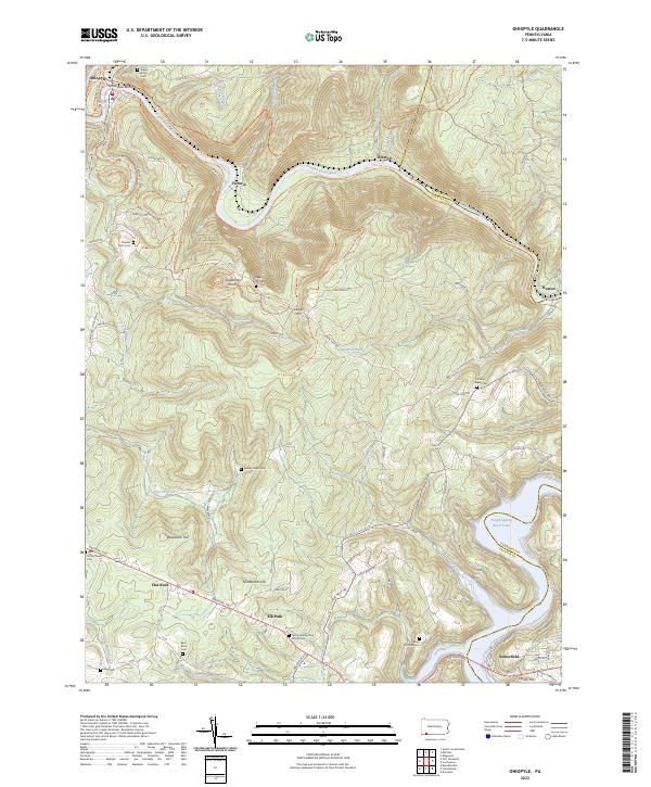 Ohiopyle, PA — USGS 7.5-minute topo (2023)