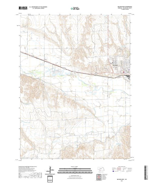 McCook West, NE — USGS 7.5-minute topo (2021)