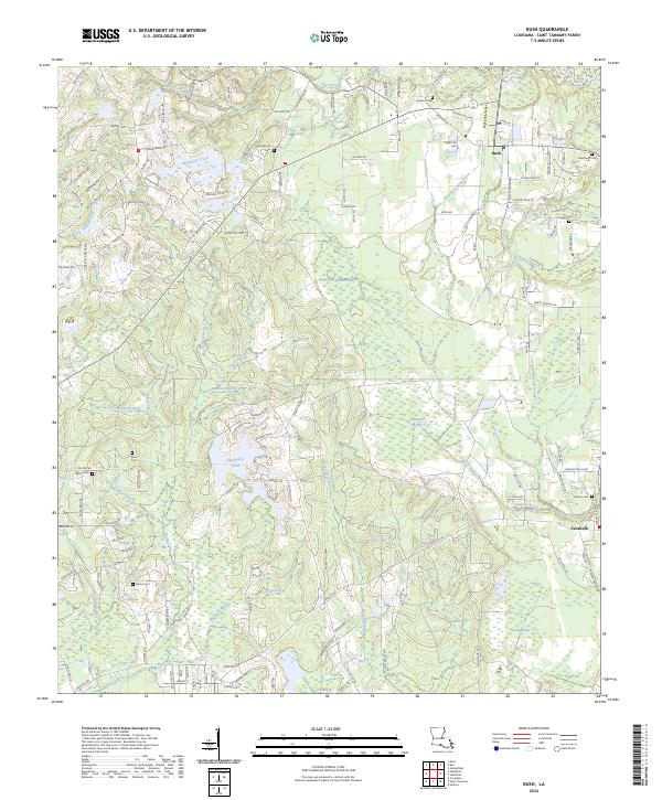 Bush, LA — USGS 7.5-minute topo (2024)