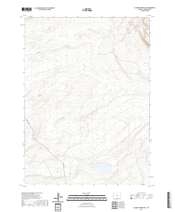 La Marsh Creek East, WY — USGS 7.5-minute topo (2021)