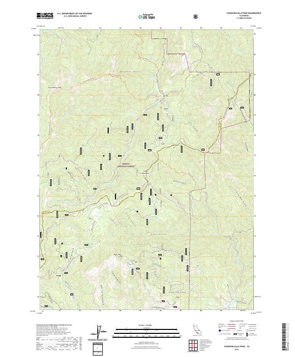 Chanchelulla Peak, CA — USGS 7.5-minute topo (2022)