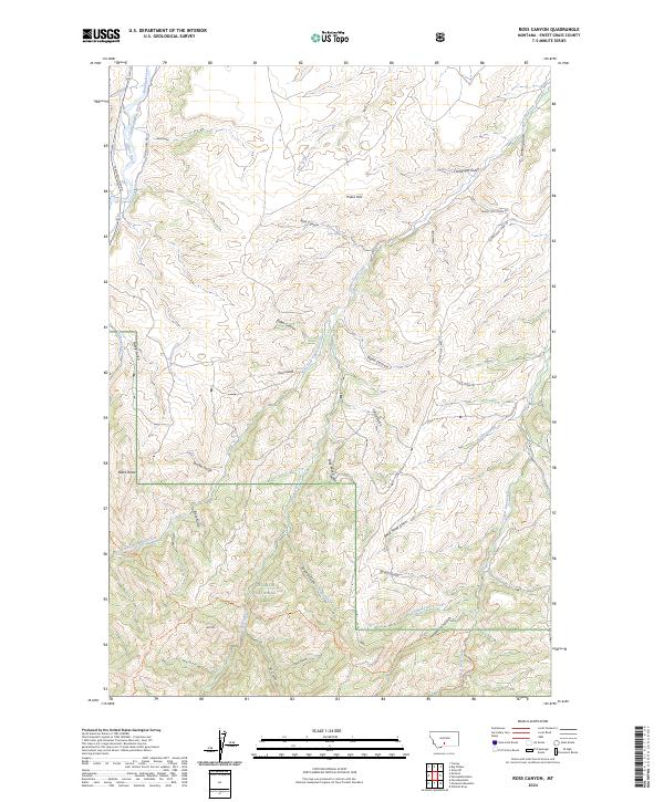 Ross Canyon, MT — USGS 7.5-minute topo (2024)