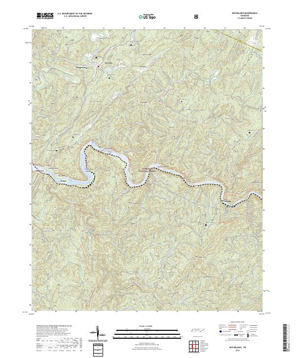 McFarland, TN — USGS 7.5-minute topo (2022)
