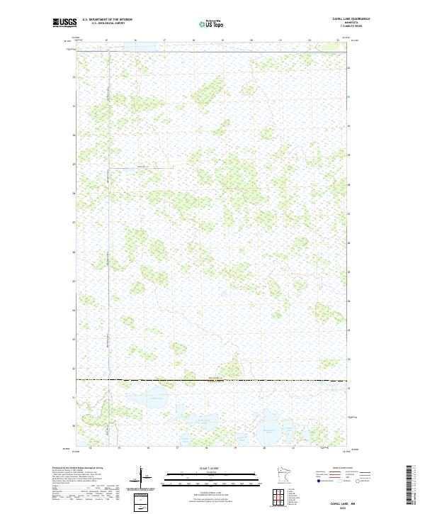 Cahill Lake, MN — USGS 7.5-minute topo (2022)