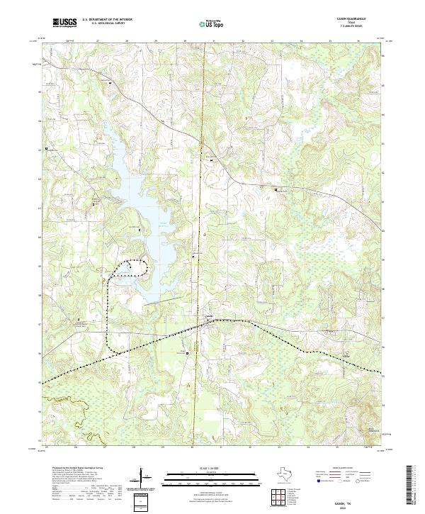 Cason, TX — USGS 7.5-minute topo (2022)