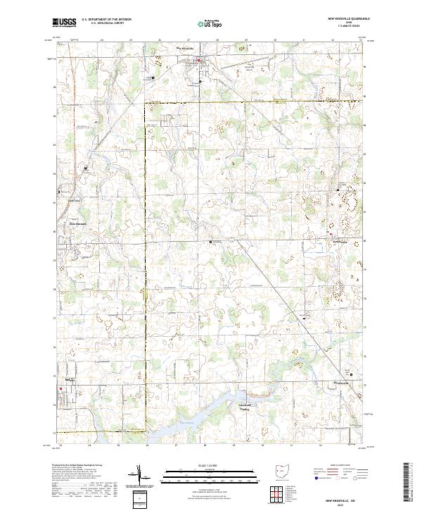 New Knoxville, OH — USGS 7.5-minute topo (2023)