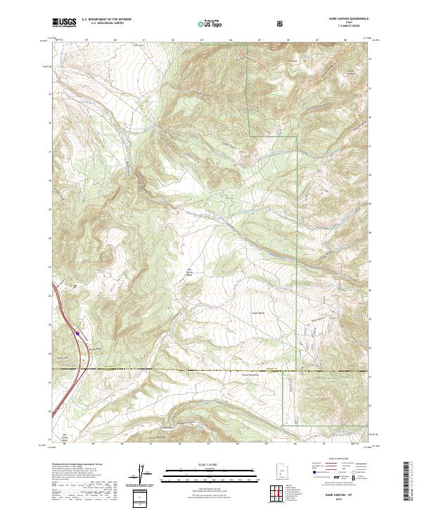 Kane Canyon, UT — USGS 7.5-minute topo (2023)