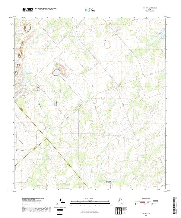 Coy City, TX — USGS 7.5-minute topo (2022)