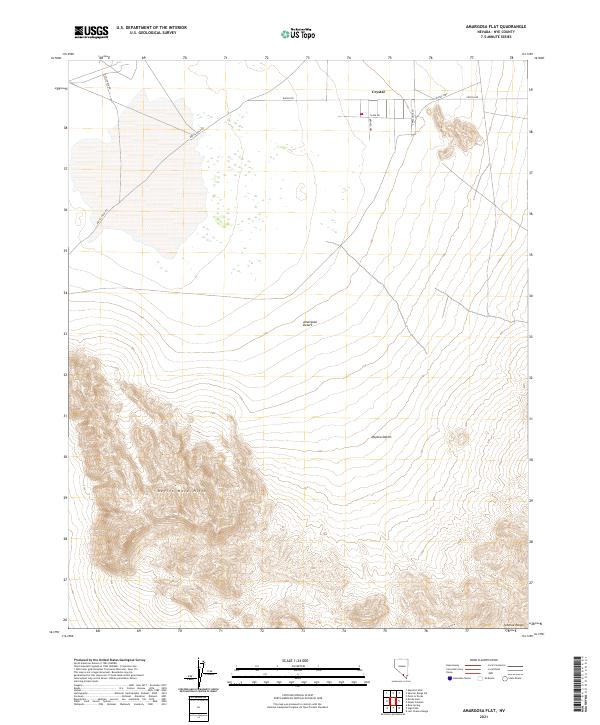 Amargosa Flat, NV — USGS 7.5-minute topo (2021)