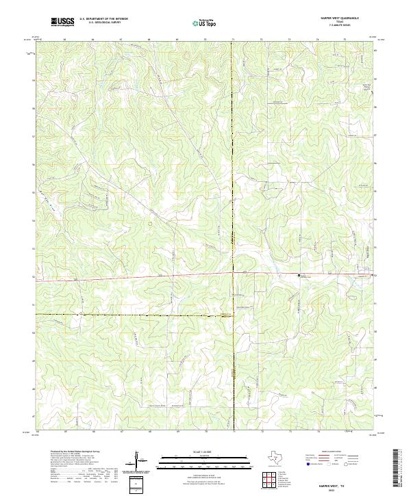 Harper West, TX — USGS 7.5-minute topo (2022)